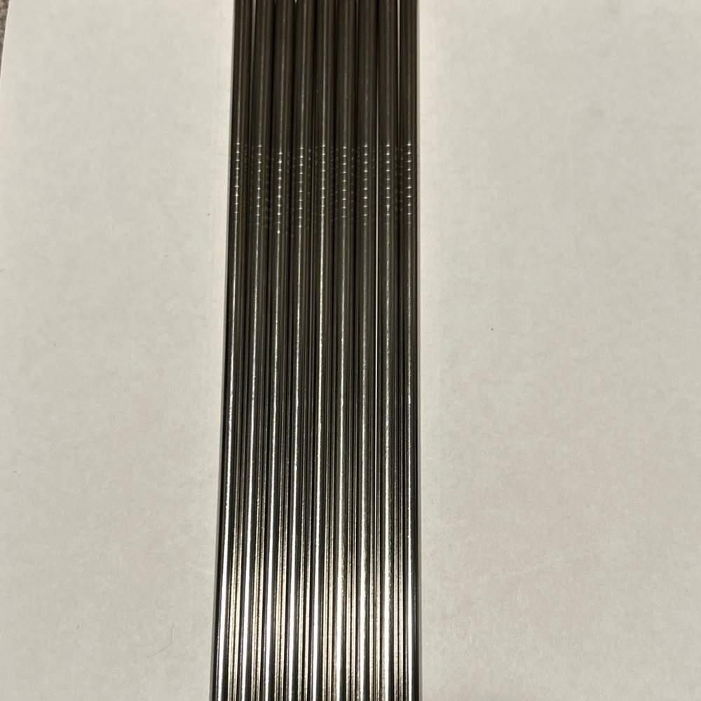 Metal Straws Stainless Steel 10.5” All Straight Set Of 10